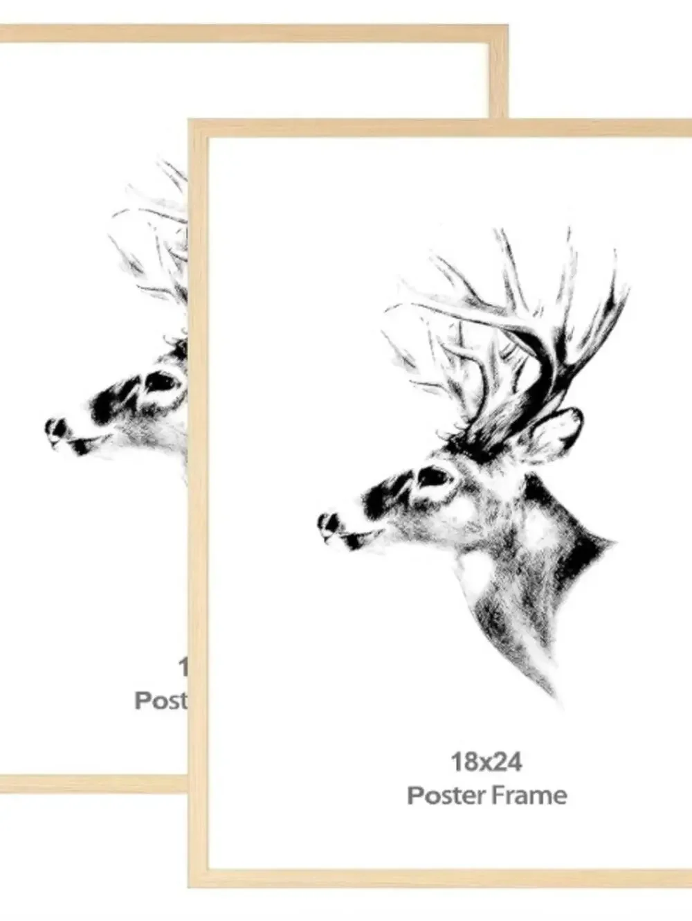 *2 PACK WALL FRAMES-18X24-WOOD-NATURAL